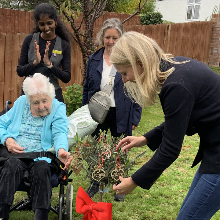 Olive Tree Planted At Dungate Manor Care Home